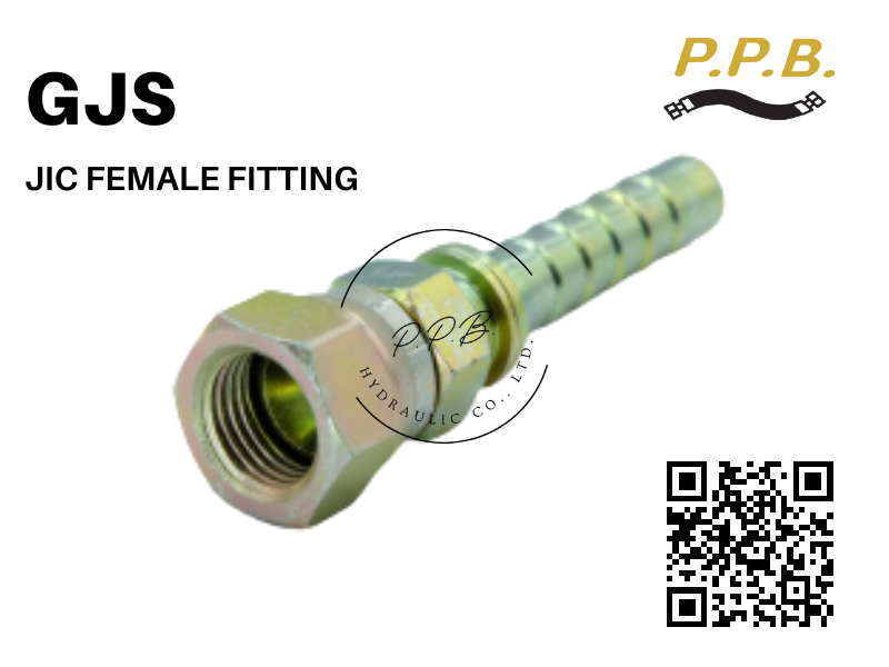 GJS JIC female fitting 37 หัวสายเกลียวใน ตัวตรง